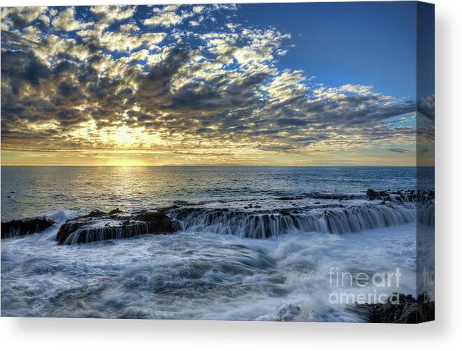 Late Canvas Print featuring the photograph Late Afternoon in Laguna Beach by Eddie Yerkish
