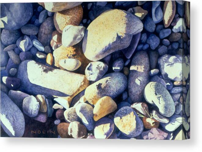Stones Canvas Print featuring the painting Late Afternoon Shadows by Bob Nolin