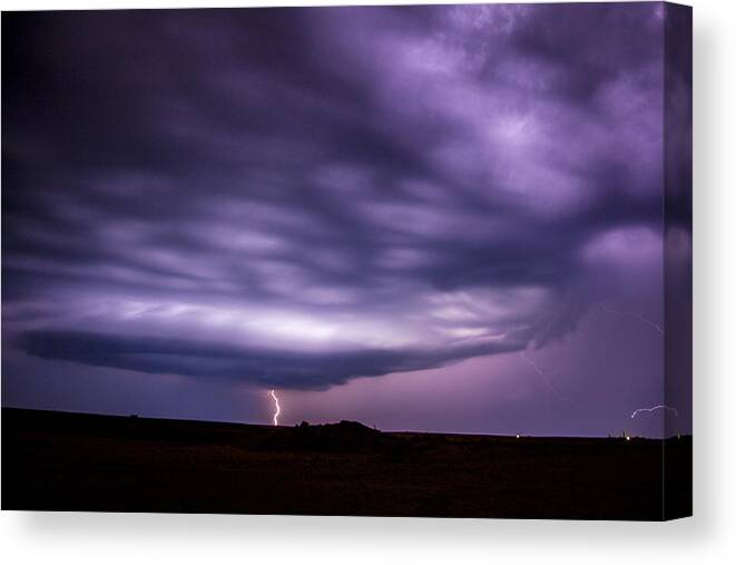 Nebraskasc Canvas Print featuring the photograph Late July Storm Chasing 033 by NebraskaSC
