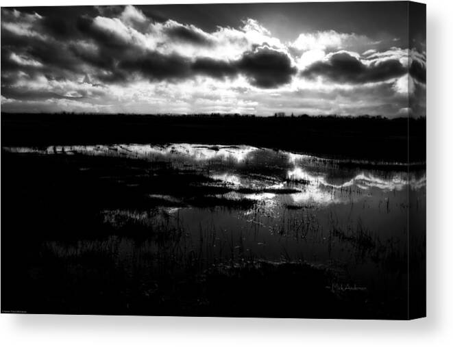 B&w Canvas Print featuring the photograph Late Winter Afternoon by Mick Anderson
