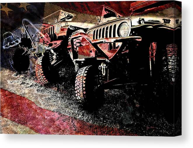 Flag Art Canvas Print featuring the photograph Lean on Me Fellow TJ by Luke Moore