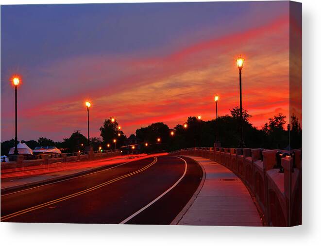 Red Bank Canvas Print featuring the photograph Leaving Red Bank by Raymond Salani III