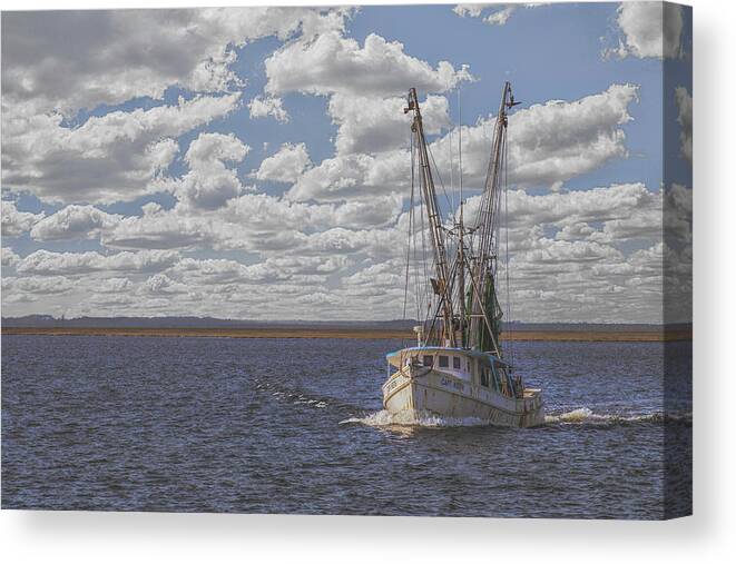 Swan Quarter Canvas Print featuring the photograph Leaving Swan Quarter by Jim Dollar