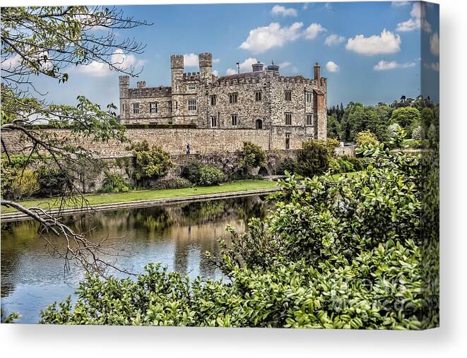 Leeds Canvas Print featuring the photograph Leeds Castle, UK by Shirley Mangini