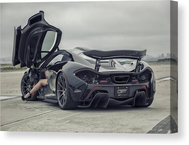 Kyrstannie Canvas Print featuring the photograph #McLaren #MSO #P1 #wheels and #heels by ItzKirb Photography