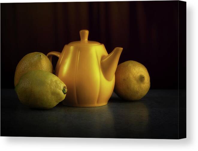 Citrus Canvas Print featuring the photograph Lemon Yellow by Tom Mc Nemar