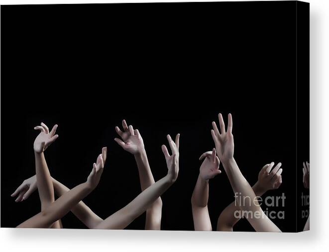 Artistic Canvas Print featuring the photograph Lend me a hand by Robert WK Clark