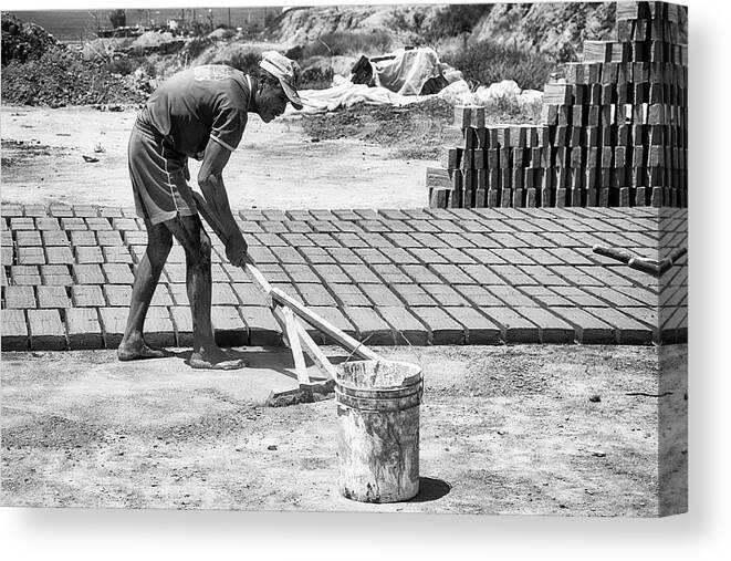 Level Canvas Print featuring the photograph Leveling the Ground by Hugh Smith