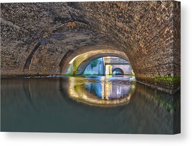 Tunnel Canvas Print featuring the photograph Light at the End of the Tunnel by Frans Blok