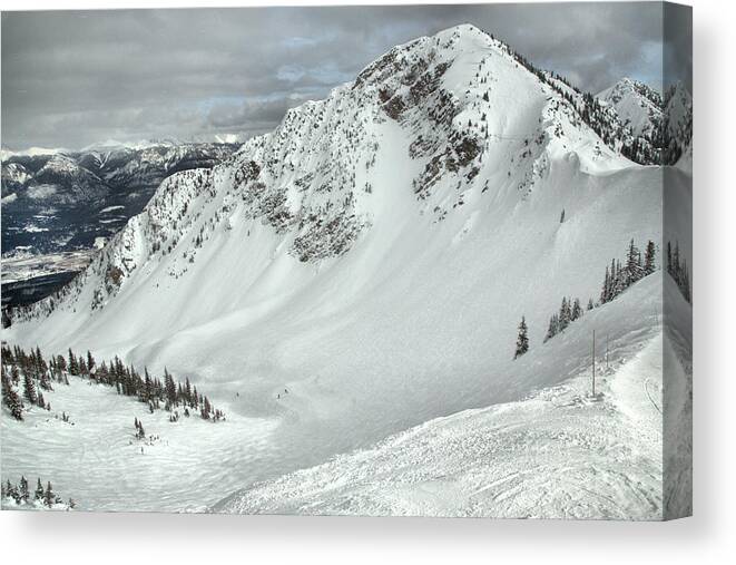 Kicking Horse Canvas Print featuring the photograph Light Clouds Over Terminator by Adam Jewell