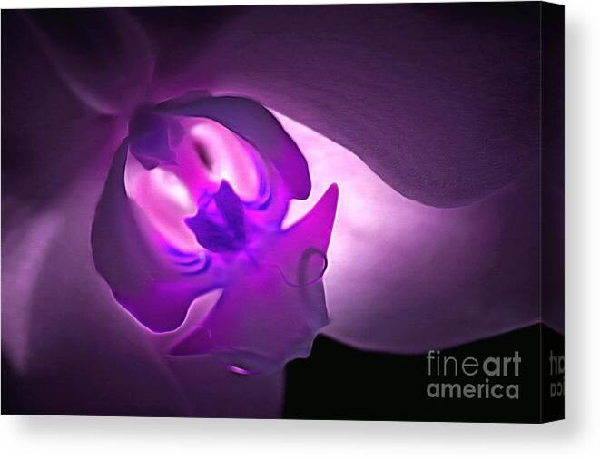 Orchid Canvas Print featuring the digital art Light Is Love by Krissy Katsimbras
