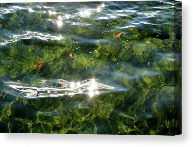 Abstract Canvas Print featuring the photograph Light On And Under The Water by Lyle Crump