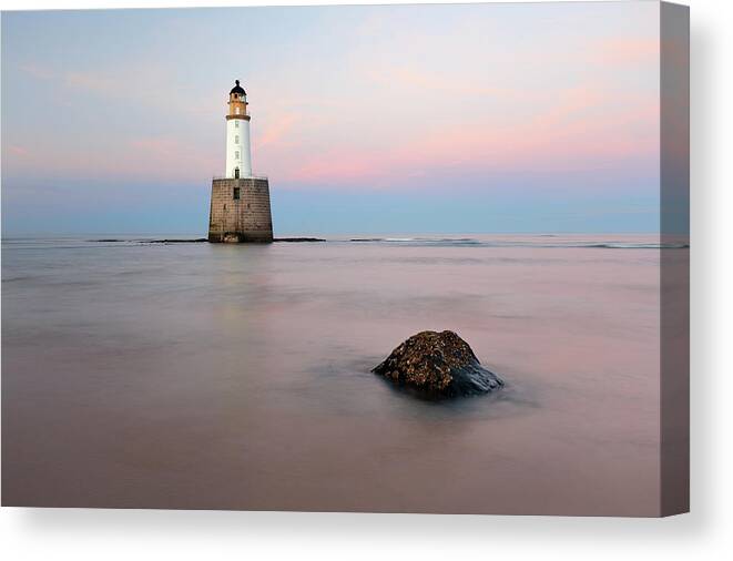 Rattray Head Lighthouse Canvas Print featuring the photograph Lighthouse Rattray by Grant Glendinning