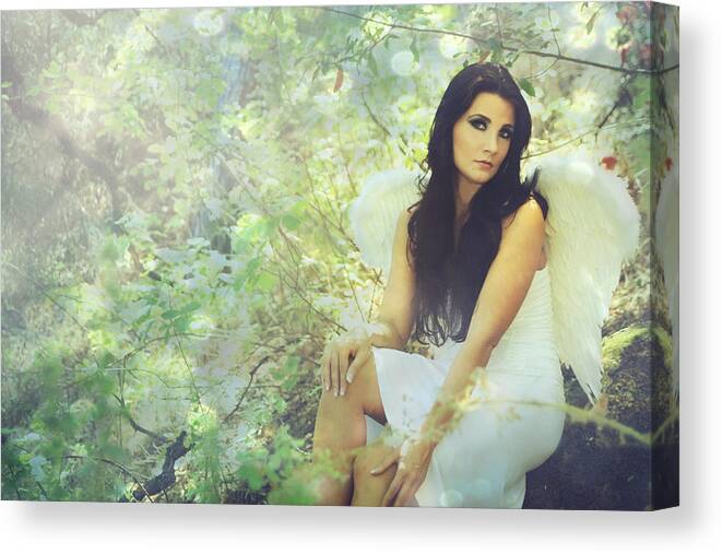Angel Canvas Print featuring the photograph Lightness by Laurie Search