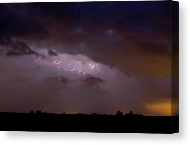 Lightning Canvas Print featuring the photograph Lightning in the Sky by James BO Insogna
