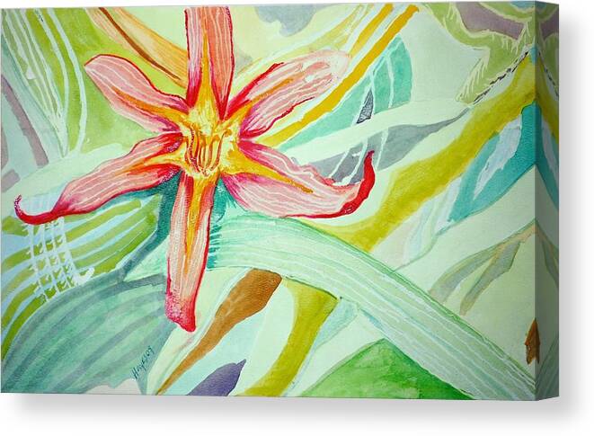 Flower Canvas Print featuring the painting Lilly by Jame Hayes