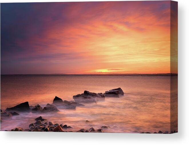 Rhode Island Seascapes Canvas Print featuring the photograph Living In Awe by Kim Carpentier