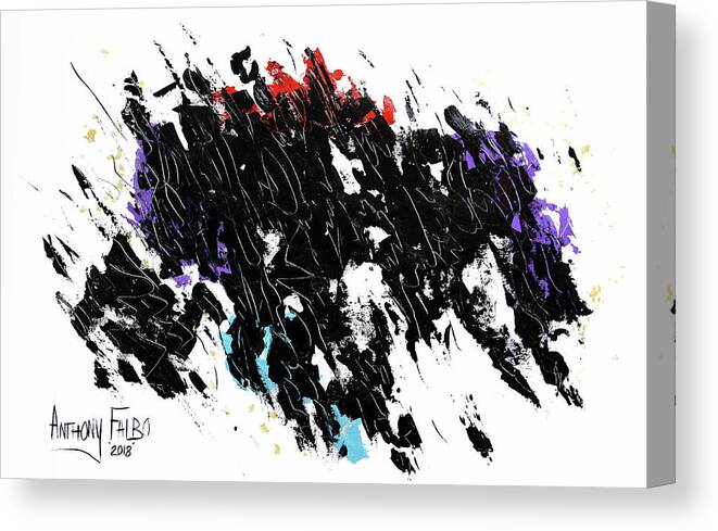 Abstract Painting Canvas Print featuring the painting Living In The Light John 1-5 by Anthony Falbo