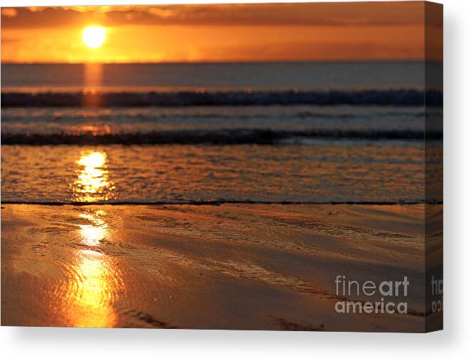  Canvas Print featuring the photograph Llangennith Beach Sand Textures by Minolta D