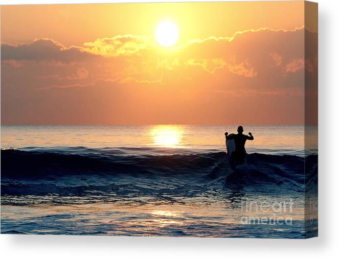 Surf Canvas Print featuring the photograph Llangennith Last Wave by Minolta D