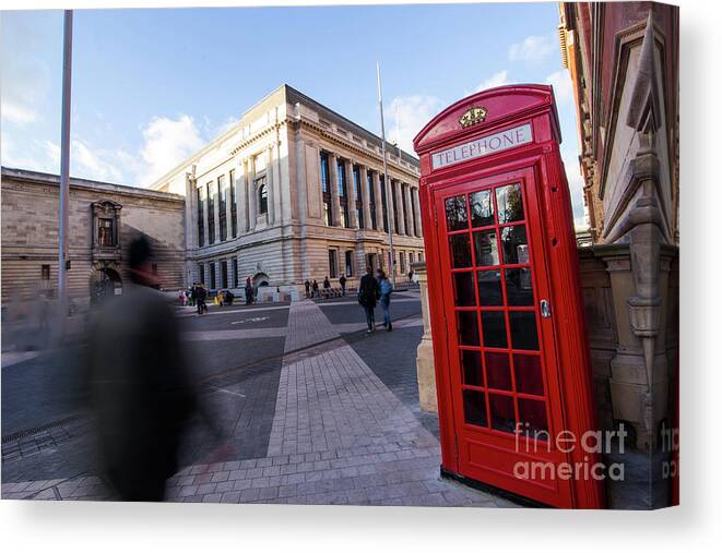London Red Telephone Canvas Print featuring the photograph London Telephone 2 by Alex Art