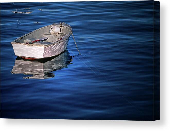 Row Boat Canvas Print featuring the photograph Lone Rowboat by Rod Kaye