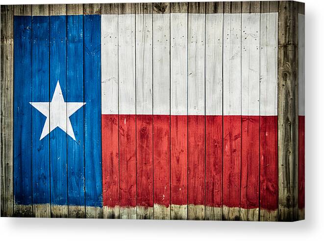 Lone Star State Flag Canvas Print featuring the photograph Lone Star Sate Flag by Steven Michael
