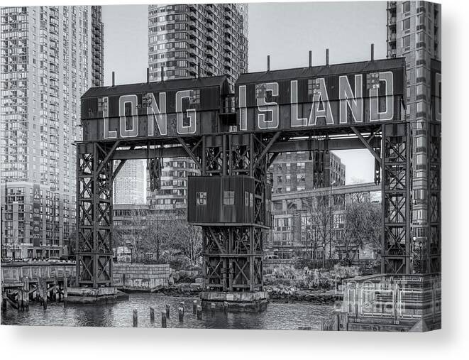 Clarence Holmes Canvas Print featuring the photograph Long Island Railroad Gantry Cranes III by Clarence Holmes