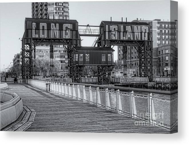 Clarence Holmes Canvas Print featuring the photograph Long Island Railroad Gantry Cranes IV by Clarence Holmes