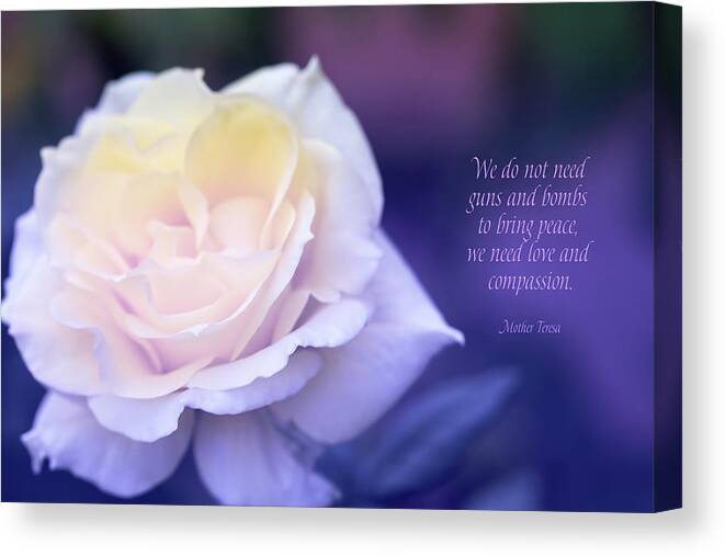 Rose Canvas Print featuring the digital art Love and Compassion by Terry Davis