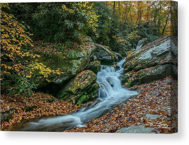 Upper Creek Falls Canvas Print featuring the photograph Lower Upper Creek Falls by Chris Berrier