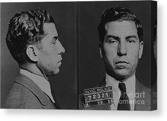 Lucky Luciano Canvas Print featuring the photograph Lucky Luciano by Vintage Collectables