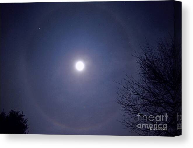 Color Photography Canvas Print featuring the photograph Lunar Corona by Sue Stefanowicz