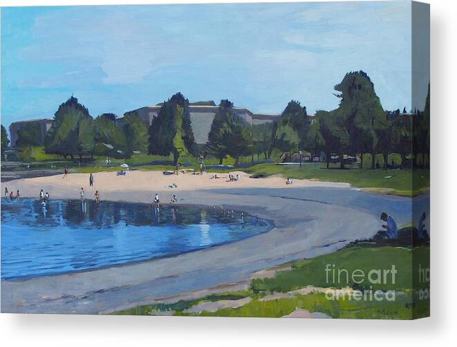 Castle Island Canvas Print featuring the painting Made in the Shade by Deb Putnam