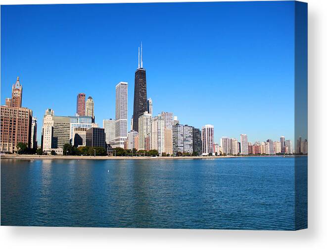 Chicago Canvas Print featuring the photograph Magnificent Chicago by Milena Ilieva