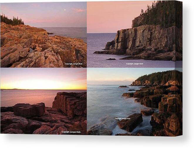 Seacoast Canvas Print featuring the photograph Maine Acadia National Park Seacoast Photography by Juergen Roth
