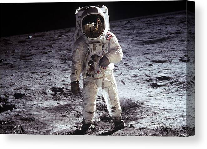 Moon Walk Canvas Print featuring the photograph Man on the Moon 11 by Jon Neidert