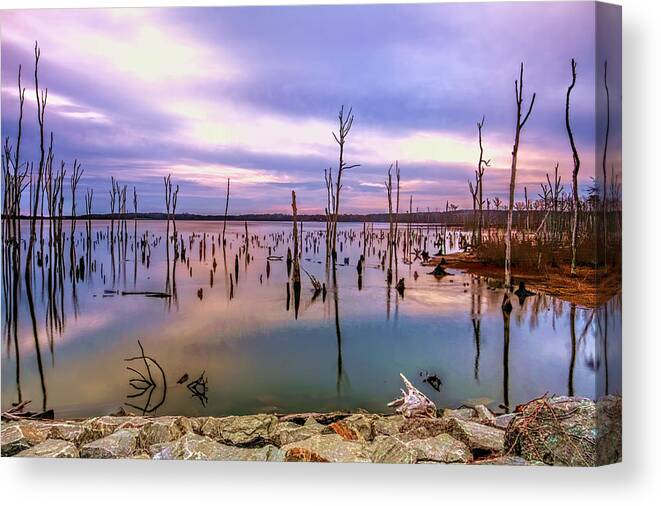 Recent Canvas Print featuring the photograph Manasquan sunrise by Geraldine Scull