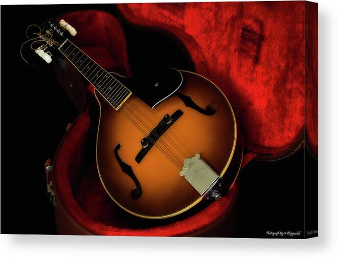 Mandolin Guitar  Canvas Print featuring the photograph Mandolin guitar 66661 by Kevin Chippindall