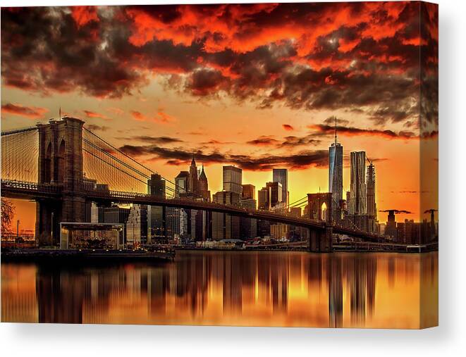 New York City Canvas Print featuring the photograph Manhattan BBQ by Az Jackson