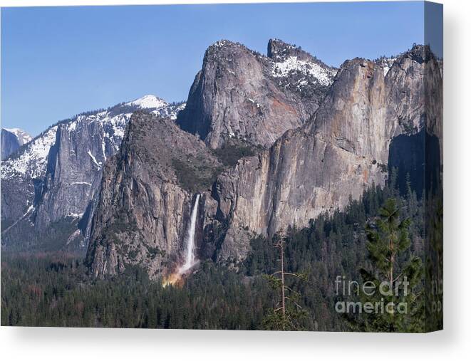 Landscape Canvas Print featuring the photograph March Rainbow by Richard Verkuyl