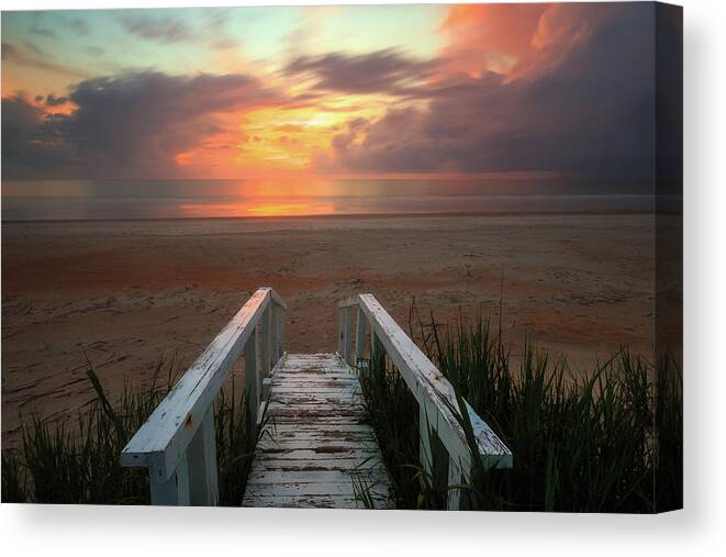 Florida Canvas Print featuring the photograph Marineland Sunrise by Stefan Mazzola