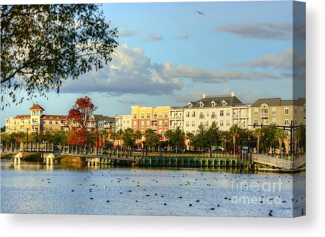 Scenic Canvas Print featuring the photograph Market Common Myrtle Beach by Kathy Baccari