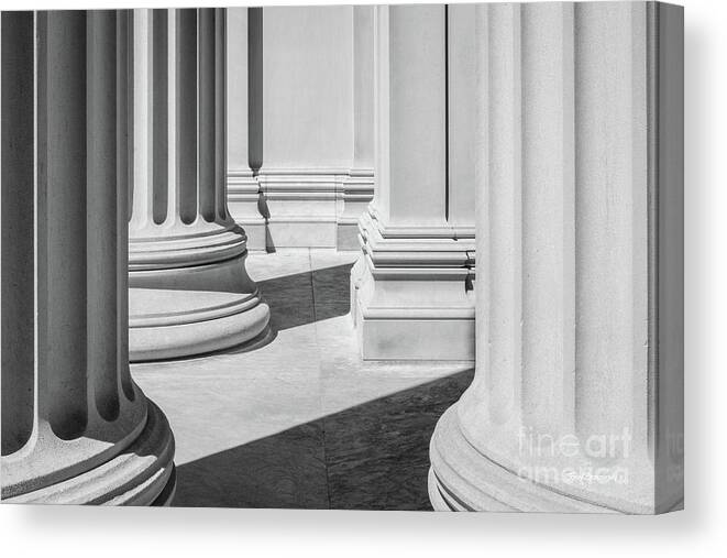 Mit Canvas Print featuring the photograph Massachusetts Institute of Technology Columns 1 by University Icons