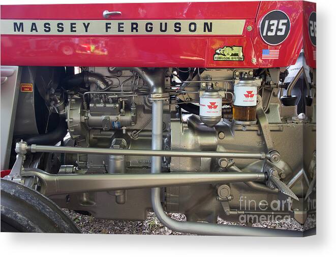 Massey Ferguson 135 Canvas Print featuring the photograph Massey Ferguson 135 Power by Mike Eingle