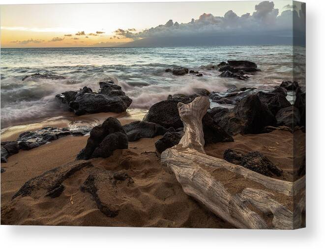 Maui Canvas Print featuring the photograph Maui Beach Sunset by John Daly