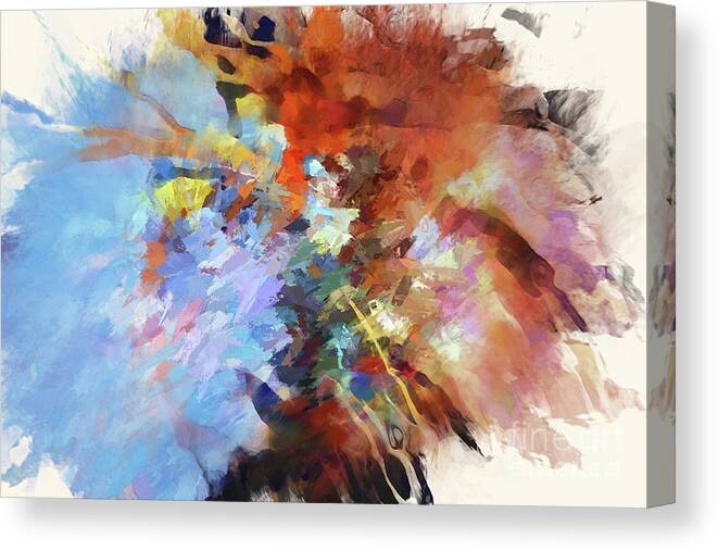 Paint Explosion Canvas Print featuring the digital art May I Have Your Tension? by Margie Chapman