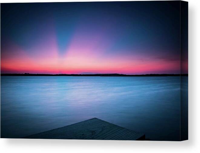 Sunset Canvas Print featuring the photograph May Sunset 2 by Larkin's Balcony Photography