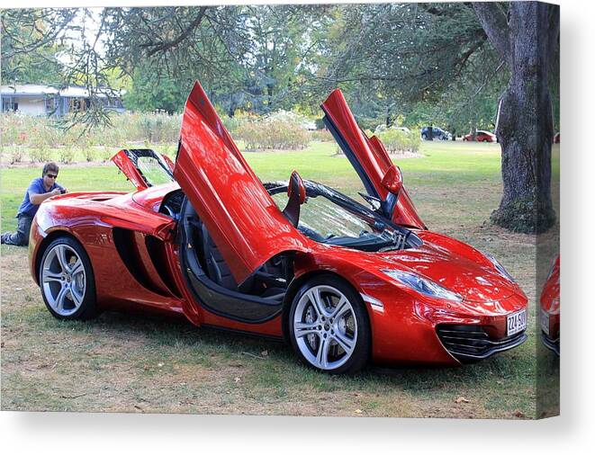 Classicar Canvas Print featuring the photograph McLaren MP4 12C by Anthony Croke