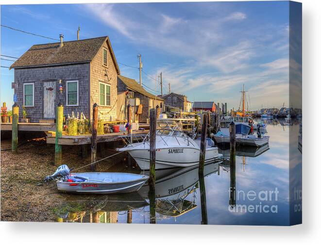 Clarence Holmes Canvas Print featuring the photograph Menemsha Basin Early Light I by Clarence Holmes